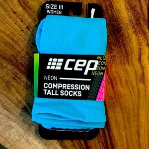 CEP neon compression tall socks size 3